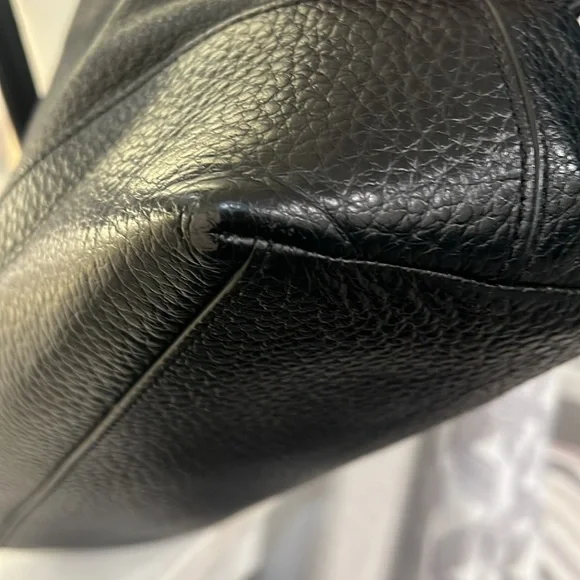 Kate spade everyday purse black leather with removable strap.